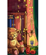 Phone Wallpaper Candlelight &amp; Rose Teddy BearDigital Clip Art - $45.79 MXN