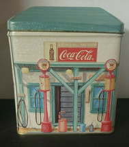 1992 Coca Cola Bristolware Collectible Tin Felix&#39;s Filling Stop Vintage U128 - £8.80 GBP