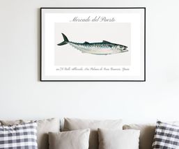 Spanish Fish Market Home Decor Poster Print - 24 x 16 in - £28.24 GBP