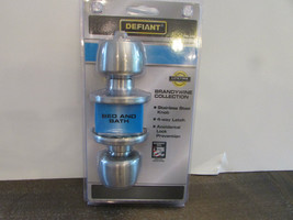 DEFIANT STAINLESS STEEL BED &amp; BATH DOOR KNOB 4 WAY LATCH BRANDYWINE COLL... - $148.32 MXN