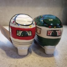 New Happy Camper Christmas Salt And Pepper Shakers Creative CO-OP Set Of 2 - £8.61 GBP