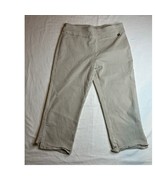 Tommy Hilfiger Capris Pants Womens Size 10 Tan White Checkered Elastic W... - $15.80