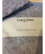 CALVIN KLEIN &quot;BEACH ROSE&quot; THISTLE 3PC QUEEN COVERLET SET MATELASSE NIP B... - £178.01 GBP