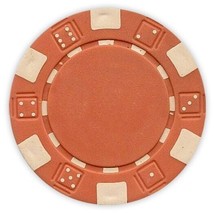 100 Da Vinci 11.5 gram Dice Striped Poker Chips, Standard Casino Size, Orange - £15.12 GBP