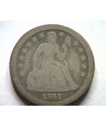 1841-O SMALL O SEATED LIBERTY DIME VERY GOOD VG NICE ORIGINAL COIN BOBS ... - £31.24 GBP