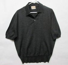 Vtg Avon Celli Jerry Rothschild Gray Wool Sweater Polo Shirt Sz 44 ITALY... - $89.59