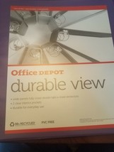 Office Depot OD02974 Durable View 1&quot; Purple 3 Ring Binder 225 Sheet-NEW-SHIP24HR - £6.89 GBP