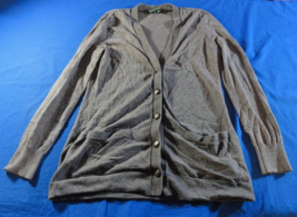 LAUREN RALPH LAUREN WOMENS DARK GRAYLIGHTWEIGHT CARDIGAN SWEATER MEDIUM - $25.24