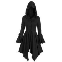 Medieval Cosplay  Costumes For Women Dress Witch Middle Ages Renaissance Black C - £49.58 GBP