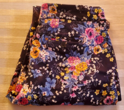 Laundry by Shelli Segal Black White Floral Print Stretch Cropped Pants S... - $14.84