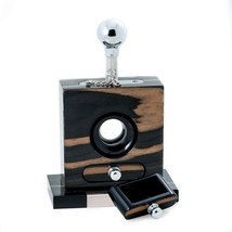 Bey Berk Lacquered Wood and Stainless Steel Table Top Guillotine Cigar Cutter - £101.97 GBP