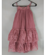 NWT Joyfolie Catrina Dress Dusty Rose With Lace Girl&#39;s Size 12 - $40.80 CAD