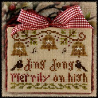 Ding Dong Merrily On High Ornament 2012 Series #5 chart Little House Needleworks - $5.40