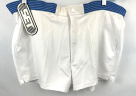 Vintage Men&#39;s White Tennis Shorts Size 36 1970s Polyester Silky Hong Kong - $34.00