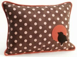 Bird Polka Dot Decorative Throw Pillow, Complete with Pillow Insert - £50.59 GBP