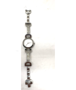DKNY Donna Karan Silver with Crystals Womens 6 1/2&quot; Wrist Watch - $19.80
