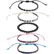 5pcs Mens Bracelet Ankle Set Men Women Bracelets For Men Men&#39;s Bracelets Rope Ha - £14.73 GBP