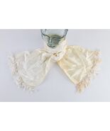 Vtg 40s 50s Rockabilly Distressed Satin Striped Geometric Fringed Tassel... - $629.63 MXN