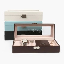 Customized Name Small Watch Case &amp; Jewelry Storage Valet - £12.01 GBP