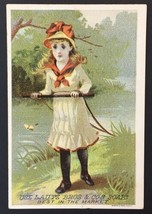 1880s  Lautz Bros &amp; Co&#39;s Marseilles Soap Victorian Trade Card NY Little Girl - £13.29 GBP