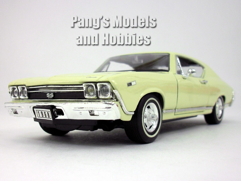 1968 Chevrolet Chevelle SS-396 1/24 Scale Diecast Model by Welly - OFF WHITE Item image 3