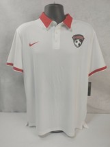 Nike Dri Fit Tennis Polo Shirt HUSC HEAT UNITED L White RED New With Tags. - £12.72 GBP