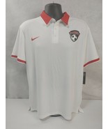 Nike Dri Fit Tennis Polo Shirt HUSC HEAT UNITED L White RED New With Tags. - £12.72 GBP