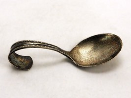 S &amp; B Sterling Silver Baby Spoon, Curled Handle, Vintage/Antique - $24.45