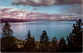 Post Card Lake Tahoe and Cal-Neva Nevada Side Scenic Nature View - £9.96 GBP