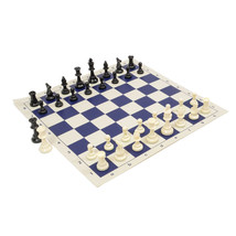 Basic Board and Pieces Set - Navy- Black and White Pieces With Vinyl Nav... - $31.42