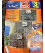 BROTHER P-TOUCH TZ Tape 3 Pack 1/2&quot; &amp; 3/8&quot; Factory Sealed TZ-2322 - €17,21 EUR