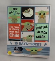 Star Wars Mandalorian Baby Yoda Toddler 10 Days of Socks Advent Calendar 2T- 4T - $11.60