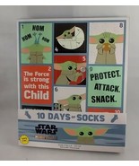 Star Wars Mandalorian Baby Yoda Toddler 10 Days of Socks Advent Calendar... - $15.86 CAD