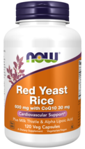 NOW Foods Red Yeast Rice with CoQ10 120 vegcaps - £29.89 GBP