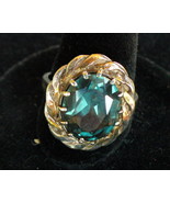 12 X 12 MM Faceted Aquamarine Ring SZ 7.25 - $52.00