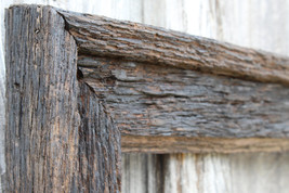 Post & Beam - Antique Oak Floating 3.5" Frame -Dark Walnut Finish - Vintage Rust - $41.00