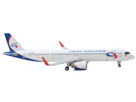 Airbus A321neo Commercial Aircraft Ural Airlines White w Blue Tail 1/400 Diecast - £43.85 GBP