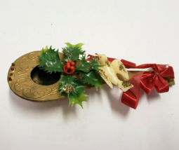 Mandolin &amp; Dove Christmas Ornament Decor Vintage Hong Kong - £5.64 GBP