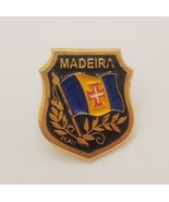 MADIERA Portugal Travel Souvenir Lapel Hat Pin Vintage Flag SHIELD Pinch... - £14.65 GBP