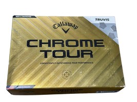 NEW 1 Dozen Callaway Chrome Tour Truvis White Golf Balls 1970 Logo - £46.59 GBP