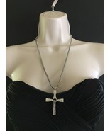 Silver Cross Pendant Prayer Necklace with Chain - £7.56 GBP