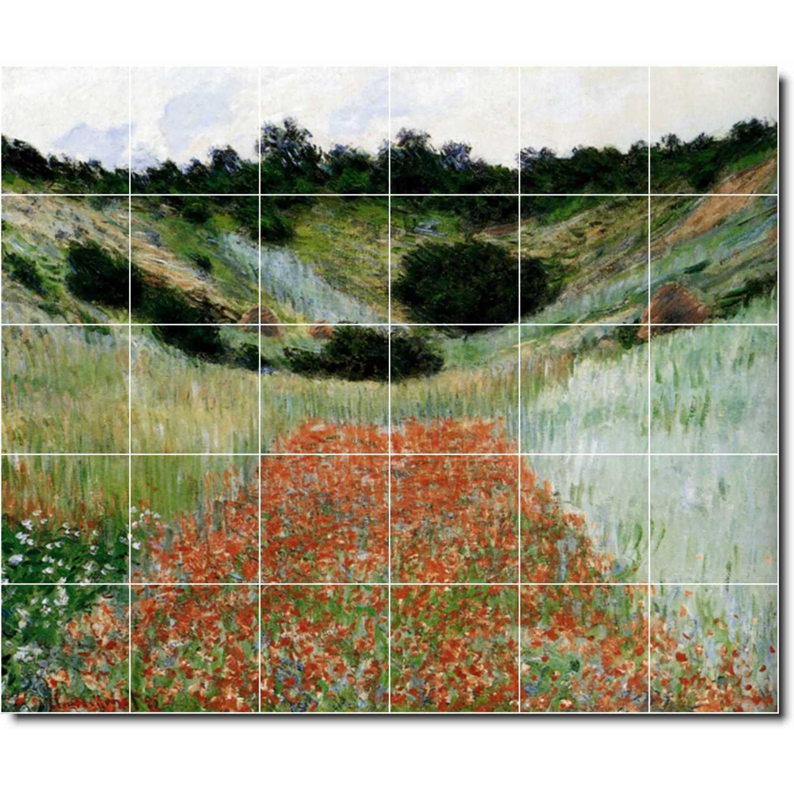 Monet claude poppy field in a hollow near giverny 1885
