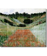 Claude Monet Garden Painting Ceramic Tile Mural BTZ06155 - $410.31 CAD+