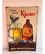 Vintage Mexican KLOSTER CERVEZA DE BARRIL Beer Brewery Tin Metal Sign fr... - €284,18 EUR