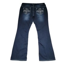 Vanity Premium Collection Women&#39;s Size W36 L31 Bootcut Embellished Blue ... - £14.08 GBP