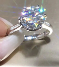 Splendido anello di fidanzamento solitario diamante D / VVS1 da 2,00 ct con... - £76.00 GBP