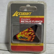 Accudart Standard Metalic Metallic Flights Red Flame 3 Pack Metallic Flight - £5.19 GBP