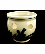 Blue Delft Porcelain 4&quot; Planter/Candle Luminary, Hand Painted, Holland W... - $33.44 CAD