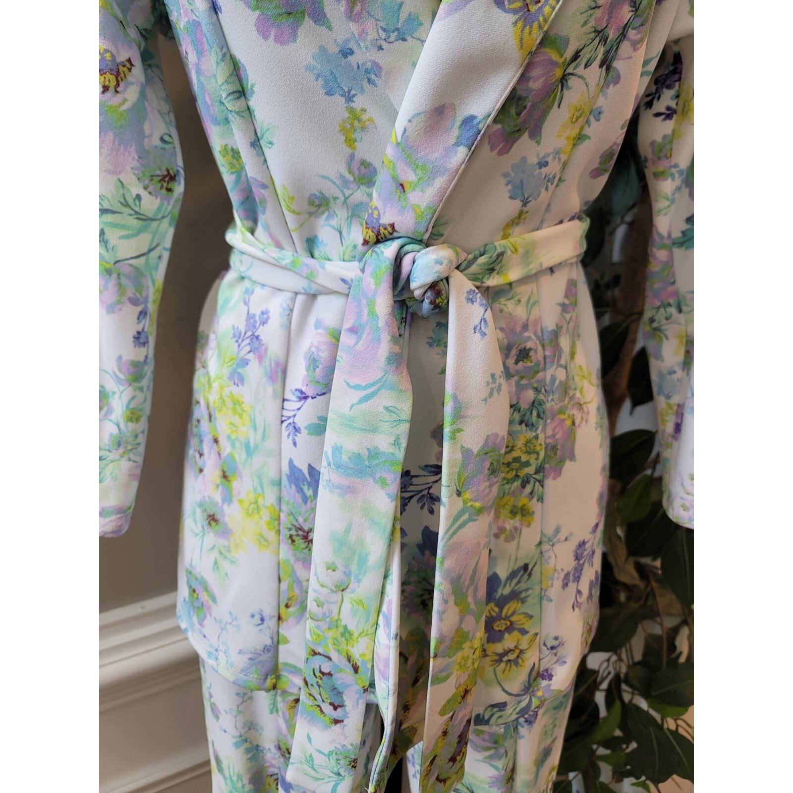 ASOS Design Maternity Pantsuit Size US 2 White Floral Blazer and Trousers Petite Item image 4