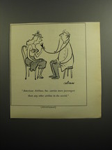 1951 American Airlines Ad - Cartoon by Sam Cobean - Doctor - £14.88 GBP